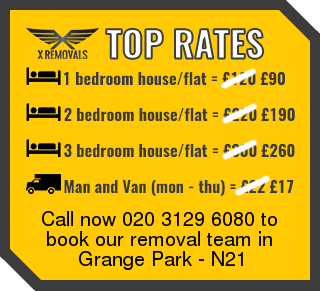 Removal rates forN21 - Grange Park